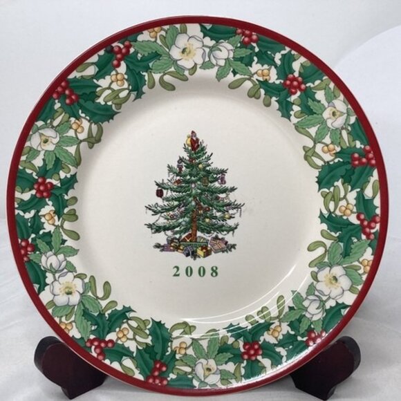 Spode Other - Spode 2008 Christmas Tree 8” Collector Plate 70th Anniversary New In The Box